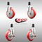 Service Caster 5 Inch 316SS Red Poly Swivel 1-1/2 Inch Expanding Stem Caster Brake SCC, 2PK SS316EX20S514-PPUB-RED-2-TLB-2-112 - alternate 4